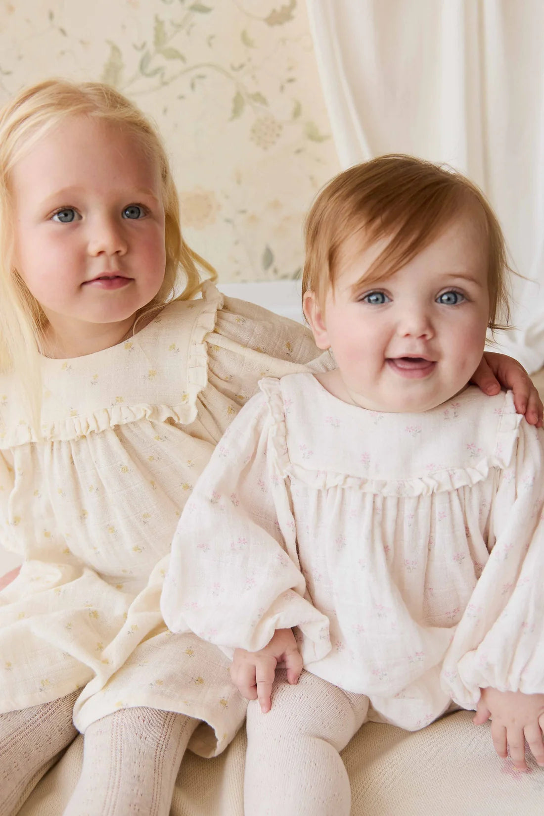 Organic Cotton Muslin Amira Dress - Vintage Ditsy | Jamie Kay