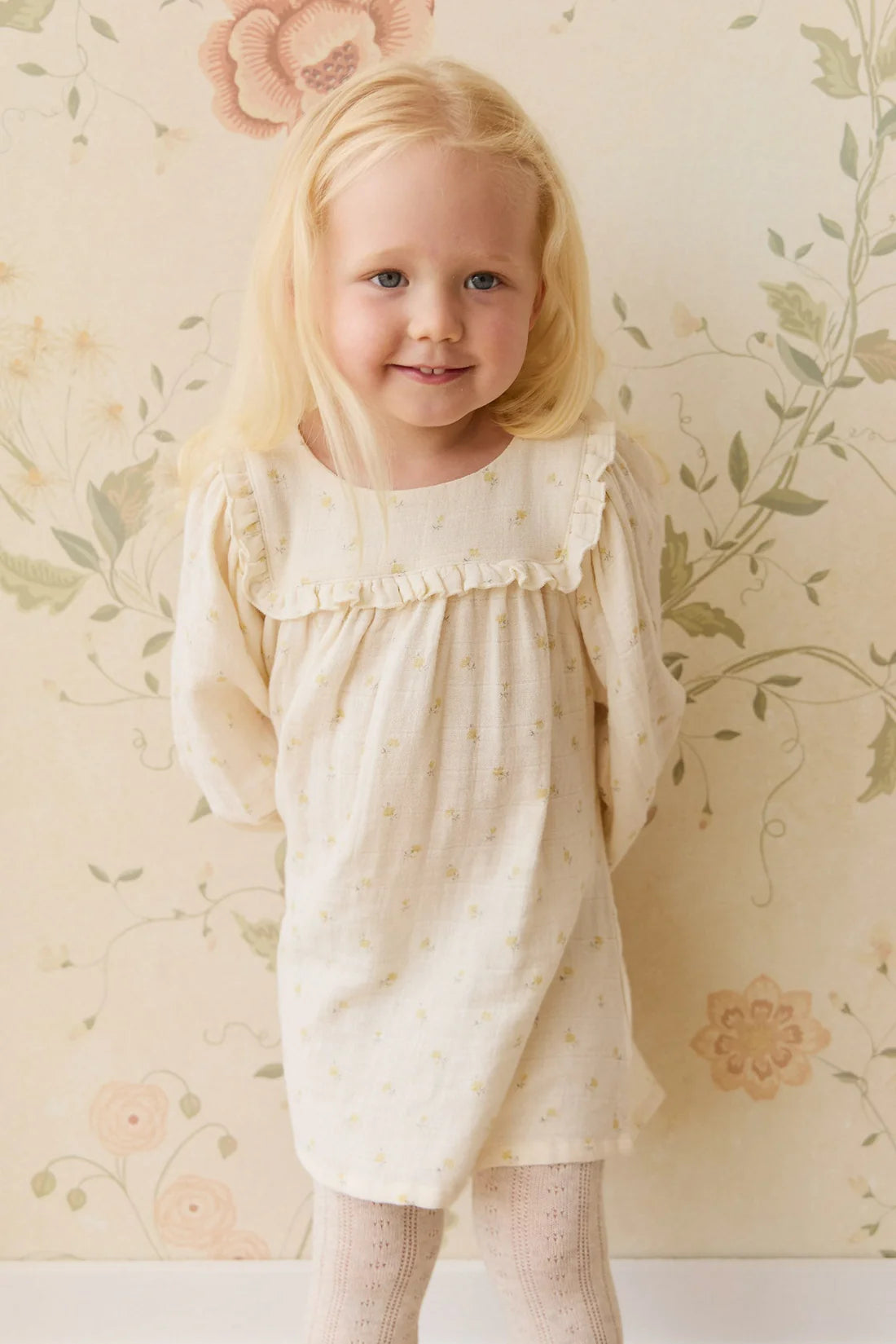 Organic Cotton Muslin Amira Dress - Vintage Ditsy | Jamie Kay