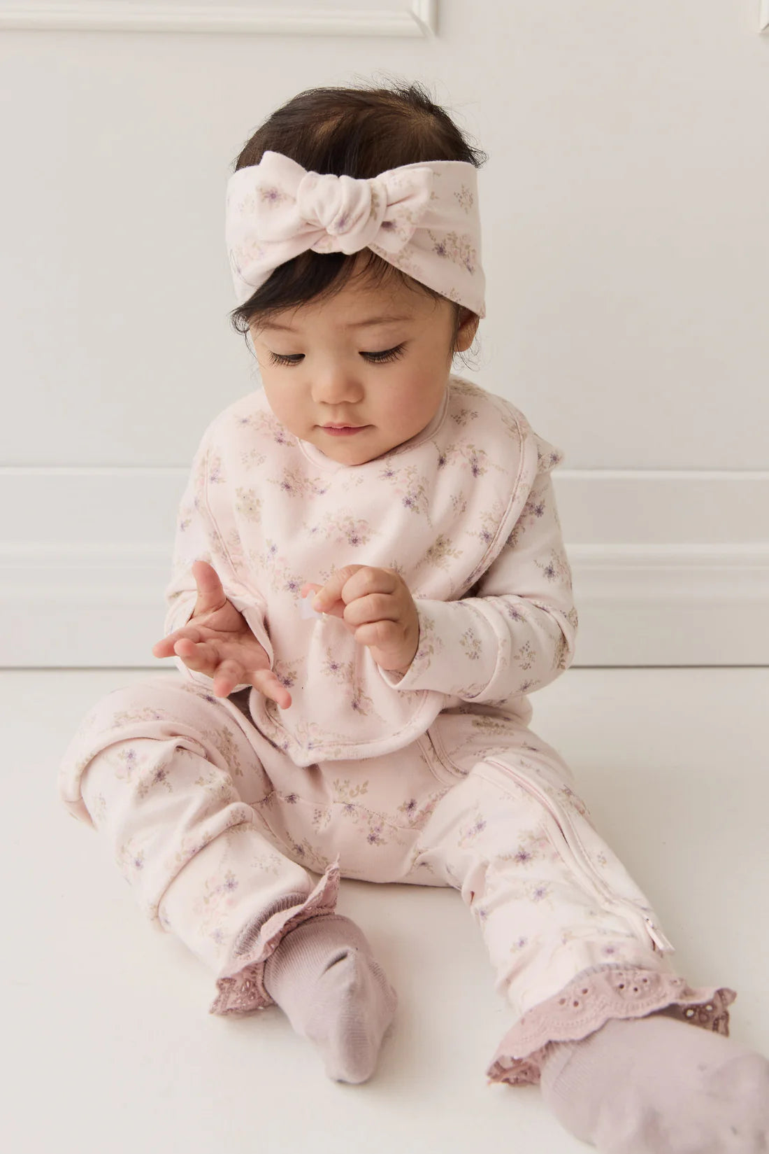 Organic Cotton Headband - Sweet Pea Floral | Jamie Kay
