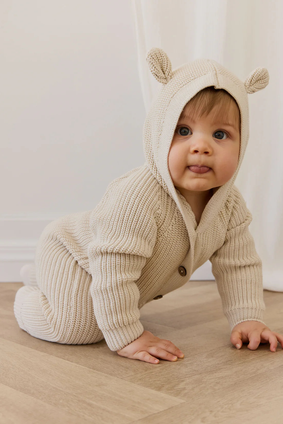 Bear Knit Onepiece - Vanilla | Jamie Kay