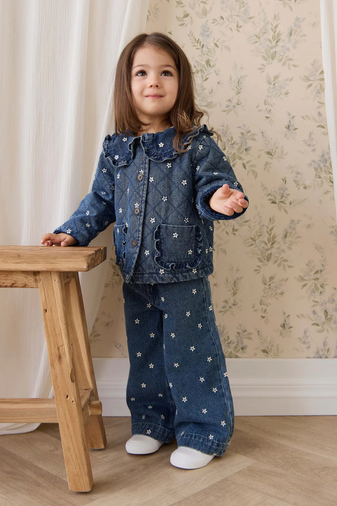 Amandine Jacket - Josie Floral Denim | Jamie Kay