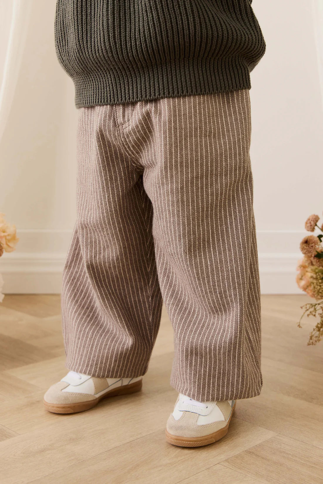 Abel Pant - Mini Pinstripe Cassava / Iroko | Jamie Kay