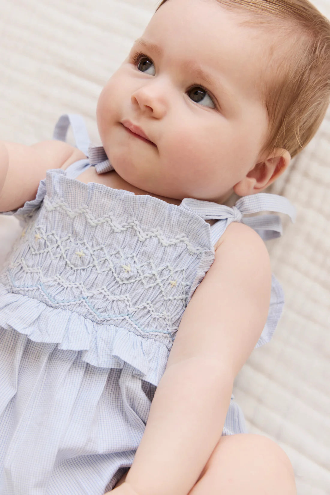 Organic Cotton Desiree Playsuit - Petite Check | Jamie Kay