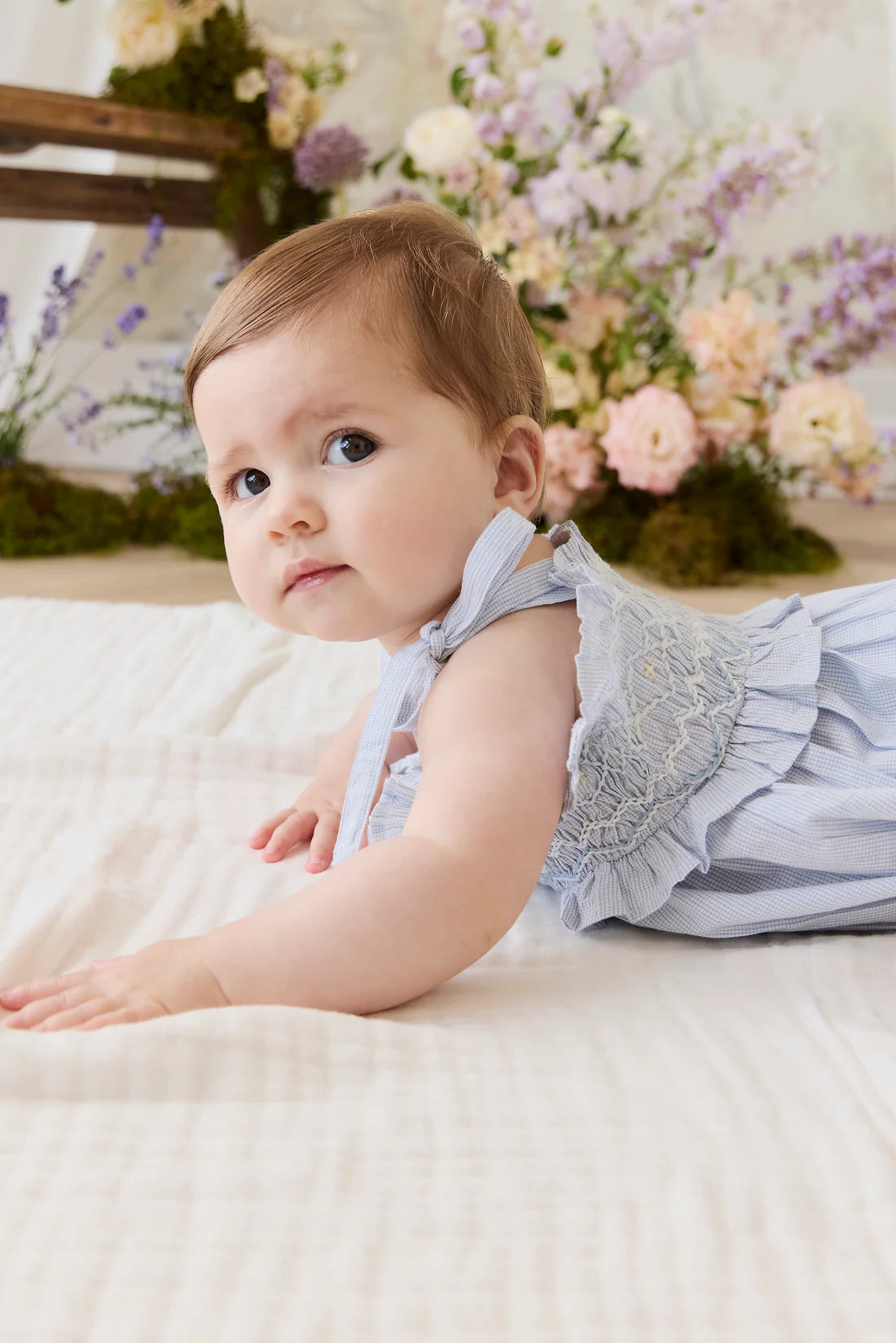 Organic Cotton Desiree Playsuit - Petite Check | Jamie Kay