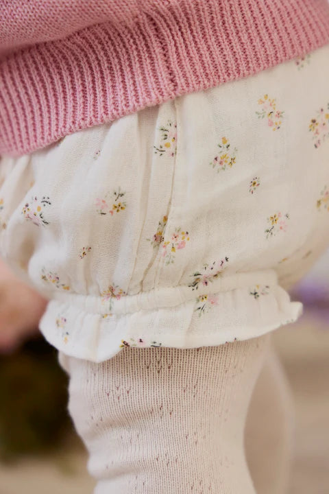 Organic Cotton Muslin Frill Bloomer - Ayla Whisper | Jamie Kay