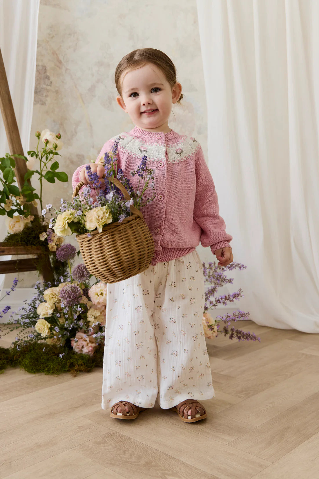Organic Cotton Muslin Odette Pant - Ayla Whisper | Jamie Kay