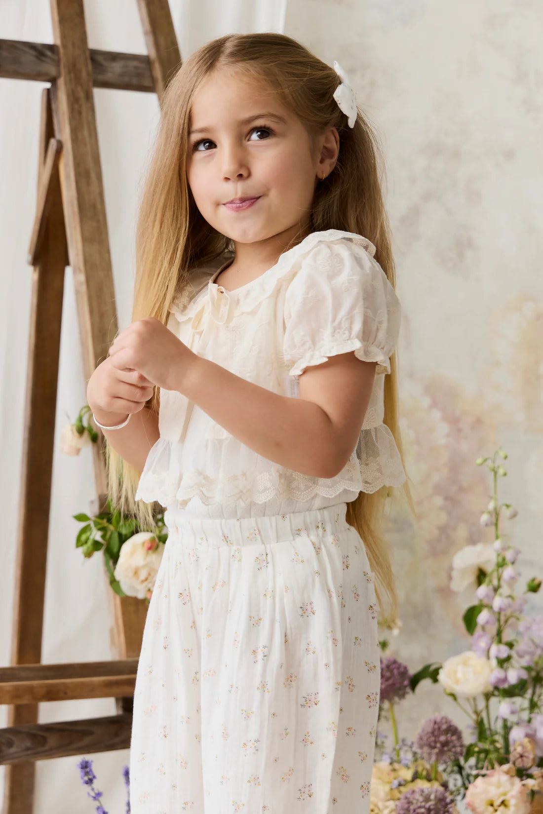 Organic Cotton Muslin Odette Pant - Ayla Whisper | Jamie Kay