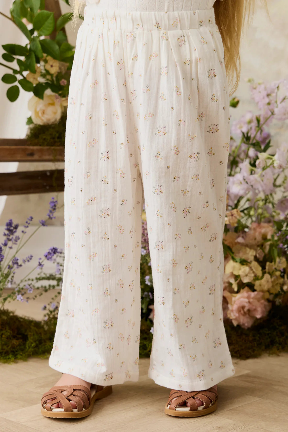 Organic Cotton Muslin Odette Pant - Ayla Whisper | Jamie Kay