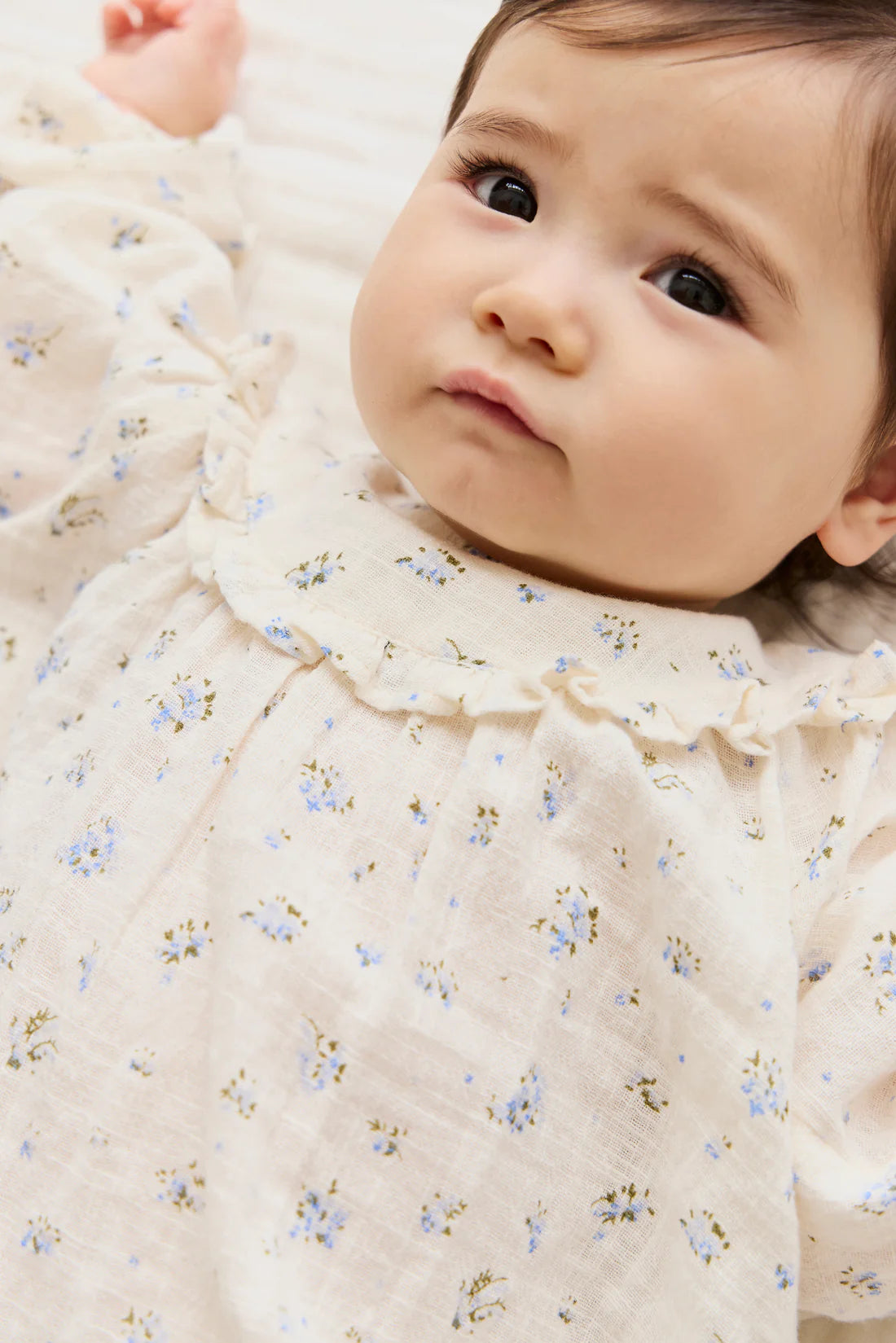 Organic Cotton Nathalie Blouse - Juniper Fields Blue | Jamie Kay