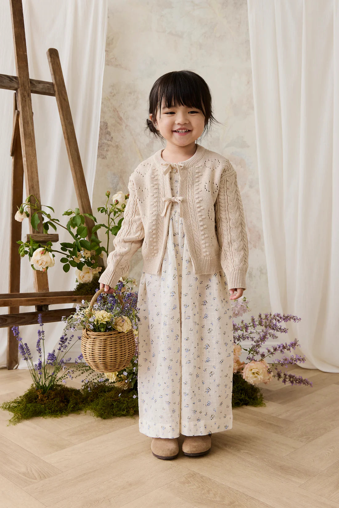 Josephine Cardigan - Light Oatmeal Marle | Jamie Kay