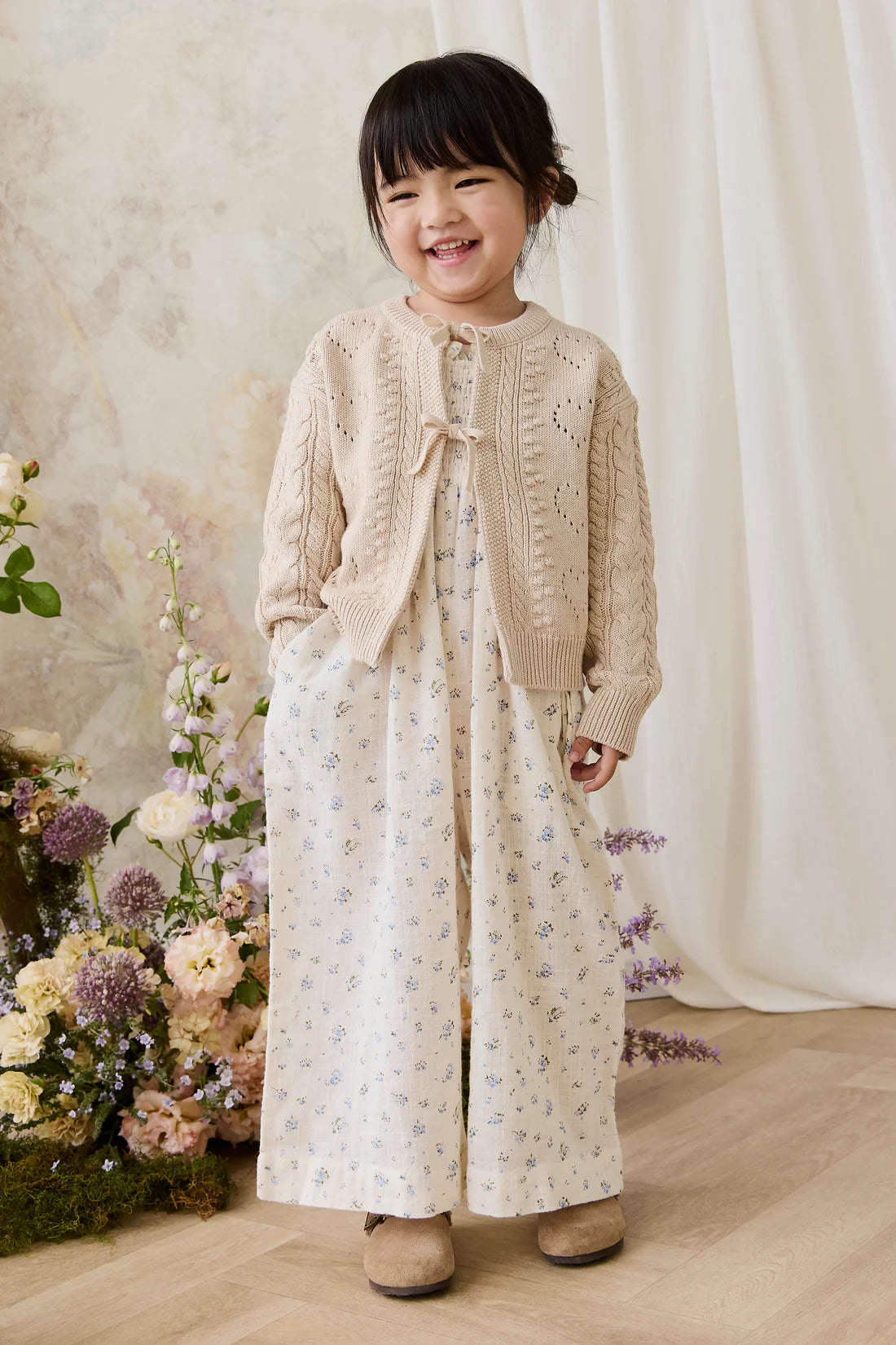 Josephine Cardigan - Light Oatmeal Marle | Jamie Kay