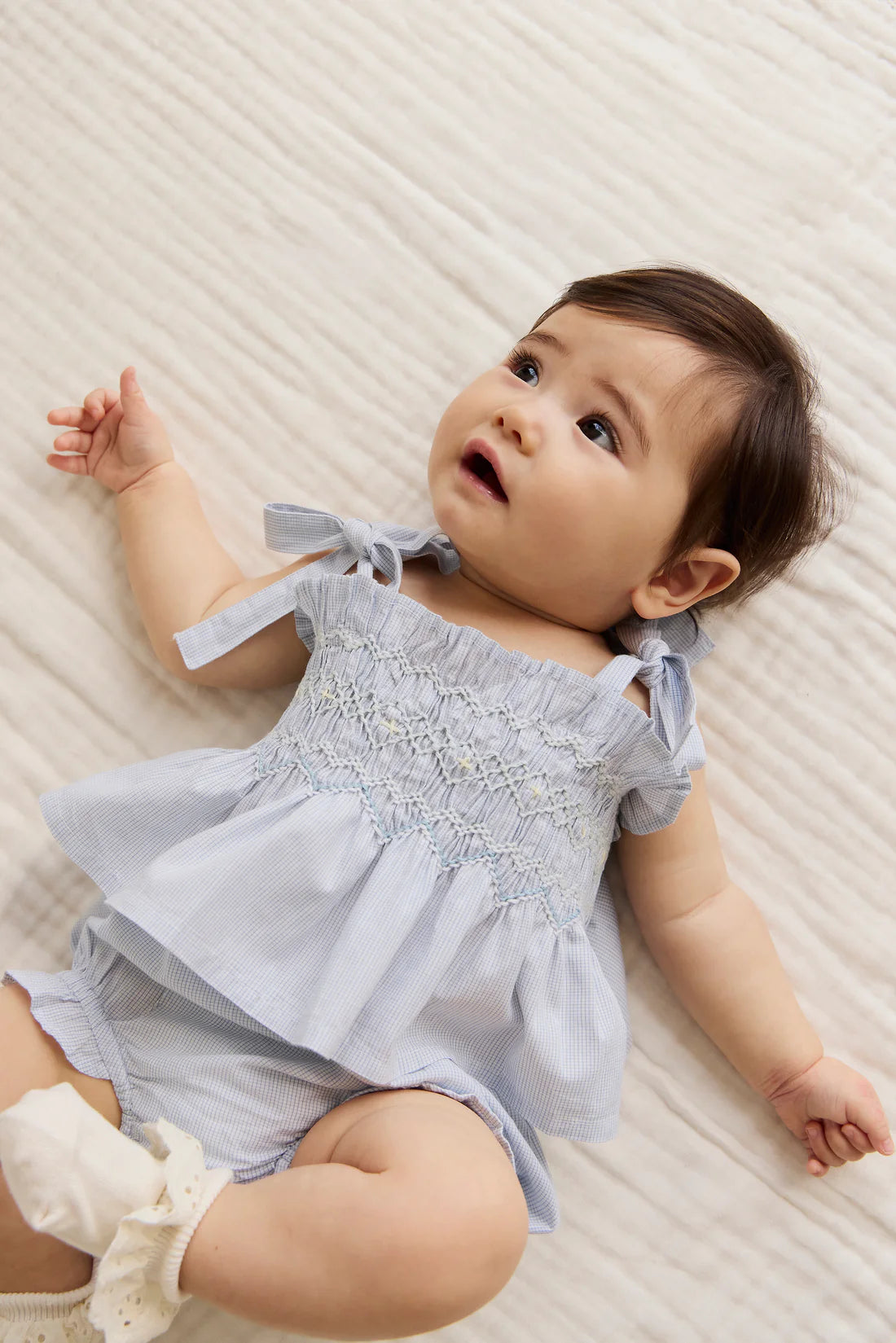 Organic Cotton Frill Bloomer - Petite Check | Jamie Kay
