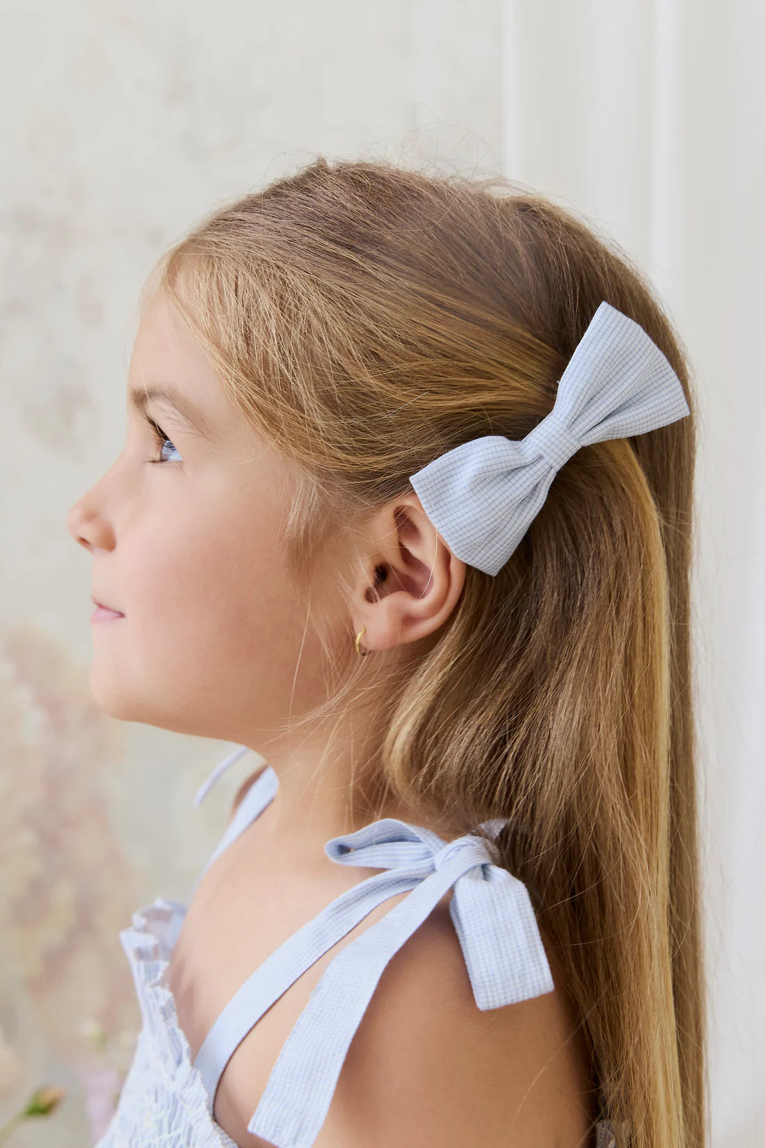 Organic Cotton Desiree Bow - Petite Check | Jamie Kay