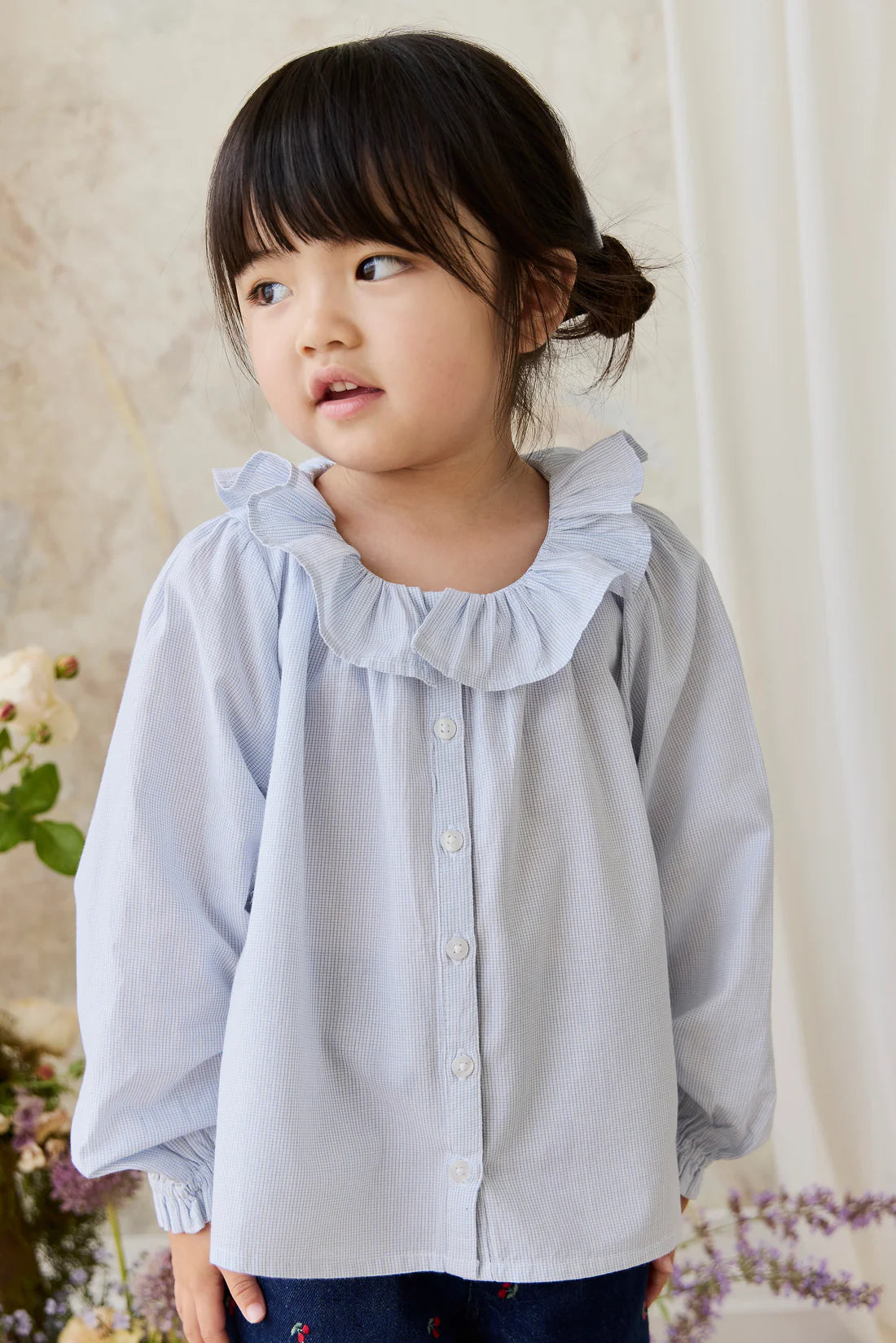 Organic Cotton Gaelle Top - Petite Check | Jamie Kay
