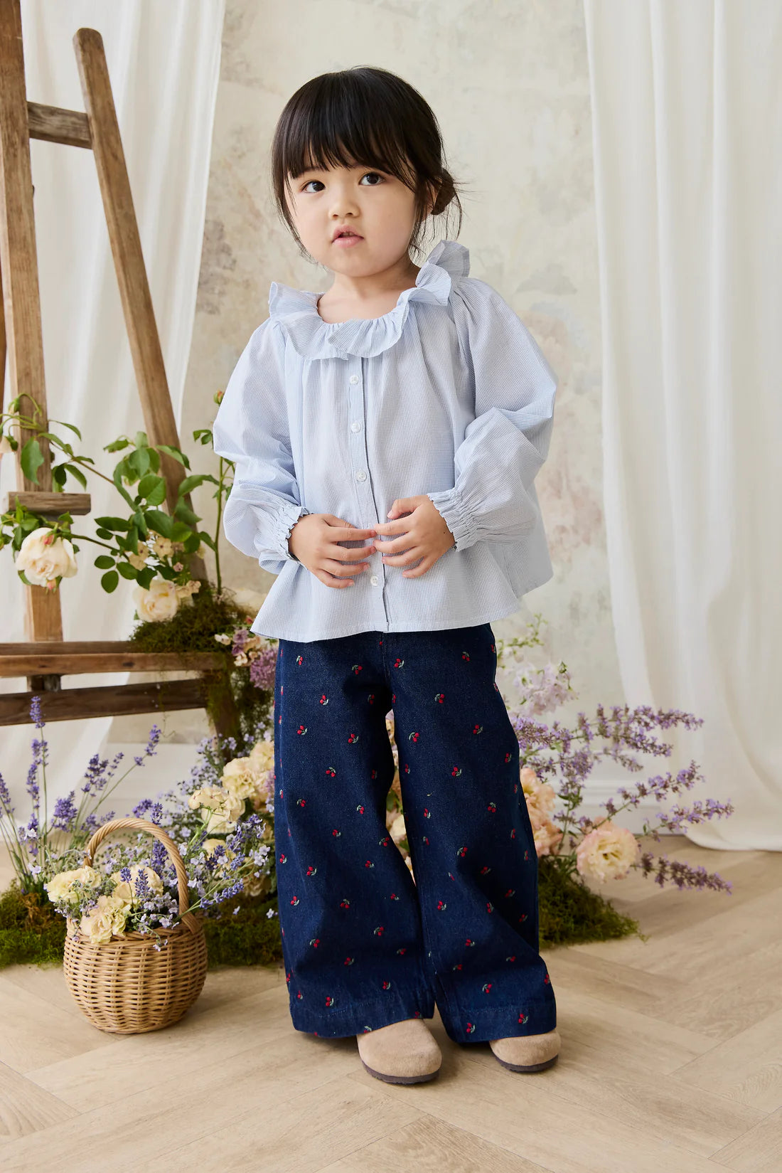 Organic Cotton Gaelle Top - Petite Check | Jamie Kay