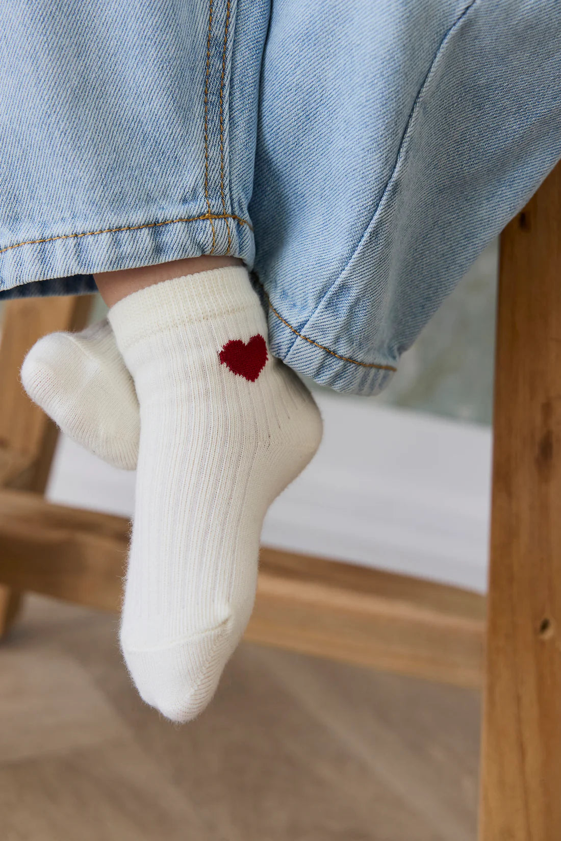 Bellamy Sock - Bellamy Heart Urban Red | Jamie Kay