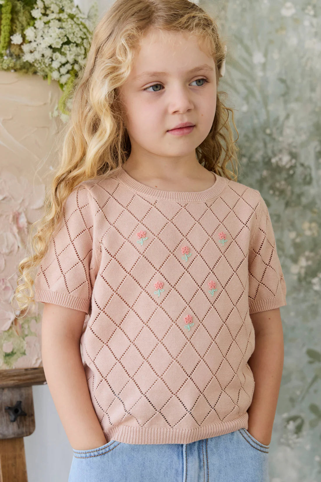 Alexandra Top - Rose Mist Alexandra Flower | Jamie Kay