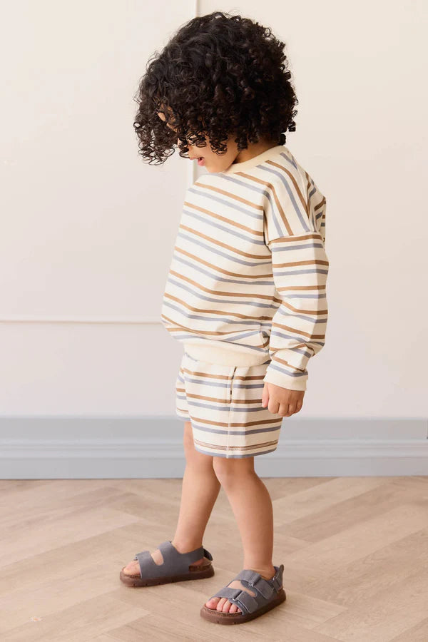 Organic Cotton Jalen Short - Hudson Stripe Tiger | Jamie Kay