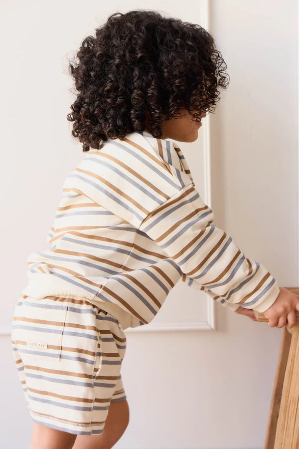 Organic Cotton Jalen Short - Hudson Stripe Tiger | Jamie Kay