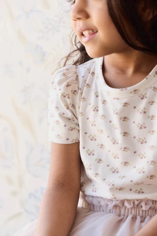 Organic Cotton Tasha Top - Rose Floral Pink | Jamie Kay