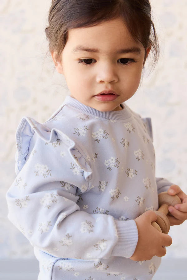 Organic Cotton Maple Sweatshirt - Rose Floral Smoke | Jamie Kay