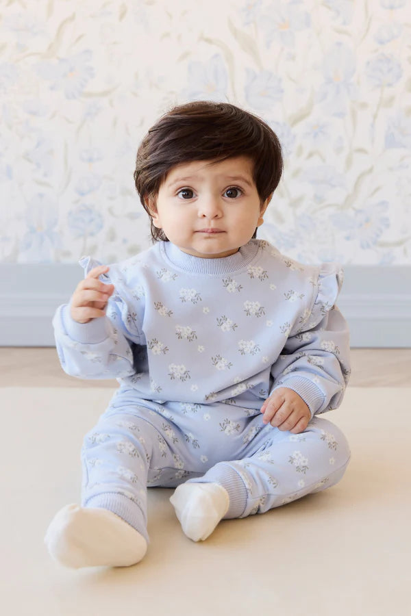 Organic Cotton Maple Sweatshirt - Rose Floral Smoke | Jamie Kay