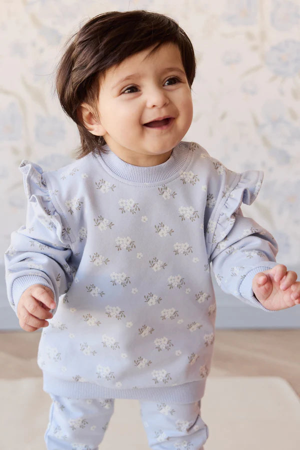 Organic Cotton Maple Sweatshirt - Rose Floral Smoke | Jamie Kay