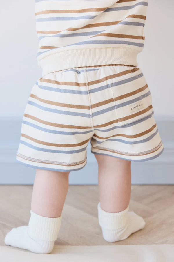 Organic Cotton Jalen Short - Hudson Stripe Tiger | Jamie Kay