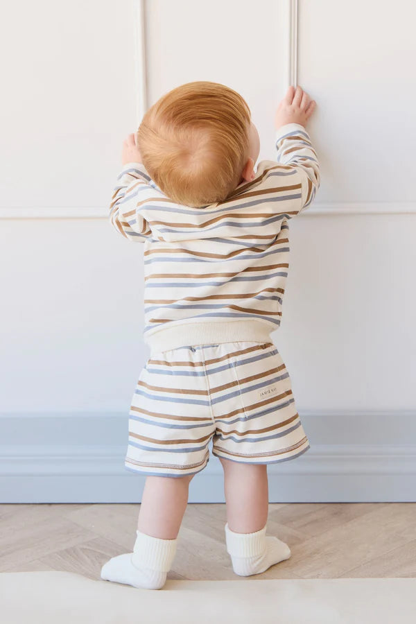 Organic Cotton Jalen Short - Hudson Stripe Tiger | Jamie Kay