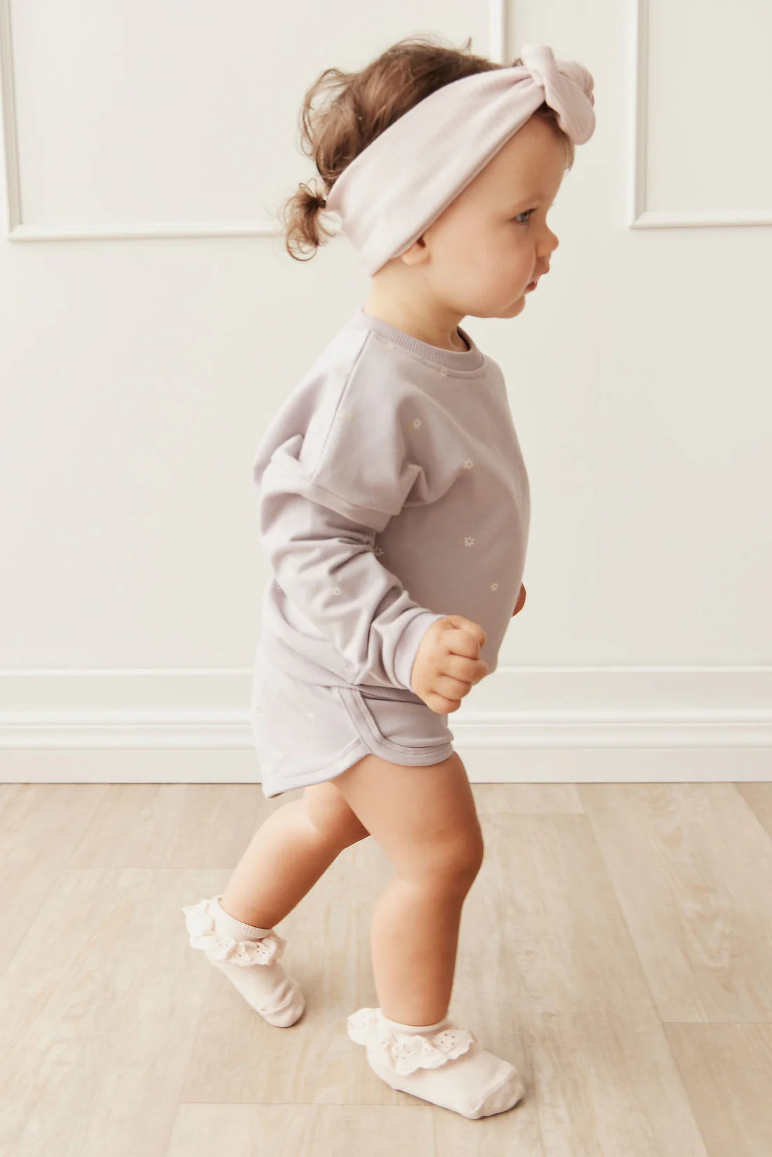 Organic Cotton Ivy Shortie - Annie Ditzy Violet Ice | Jamie Kay