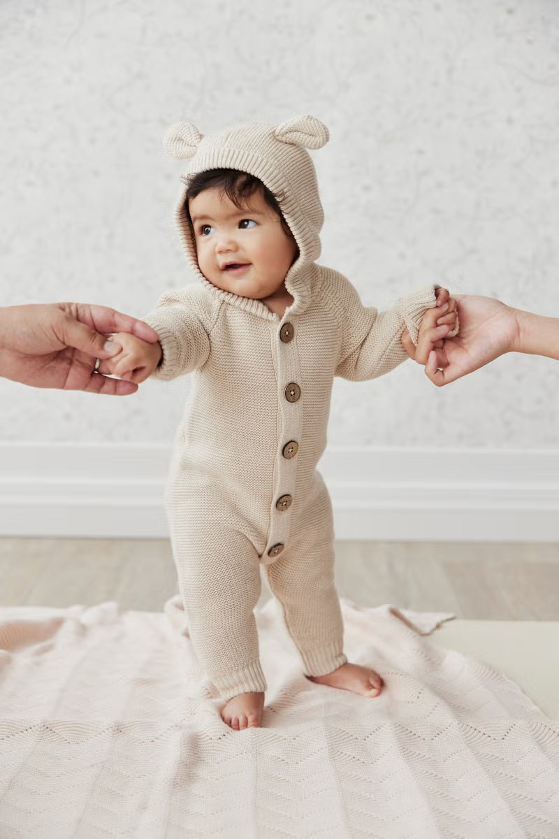 Jack Playsuit - Oatmeal Marle | Jamie Kay