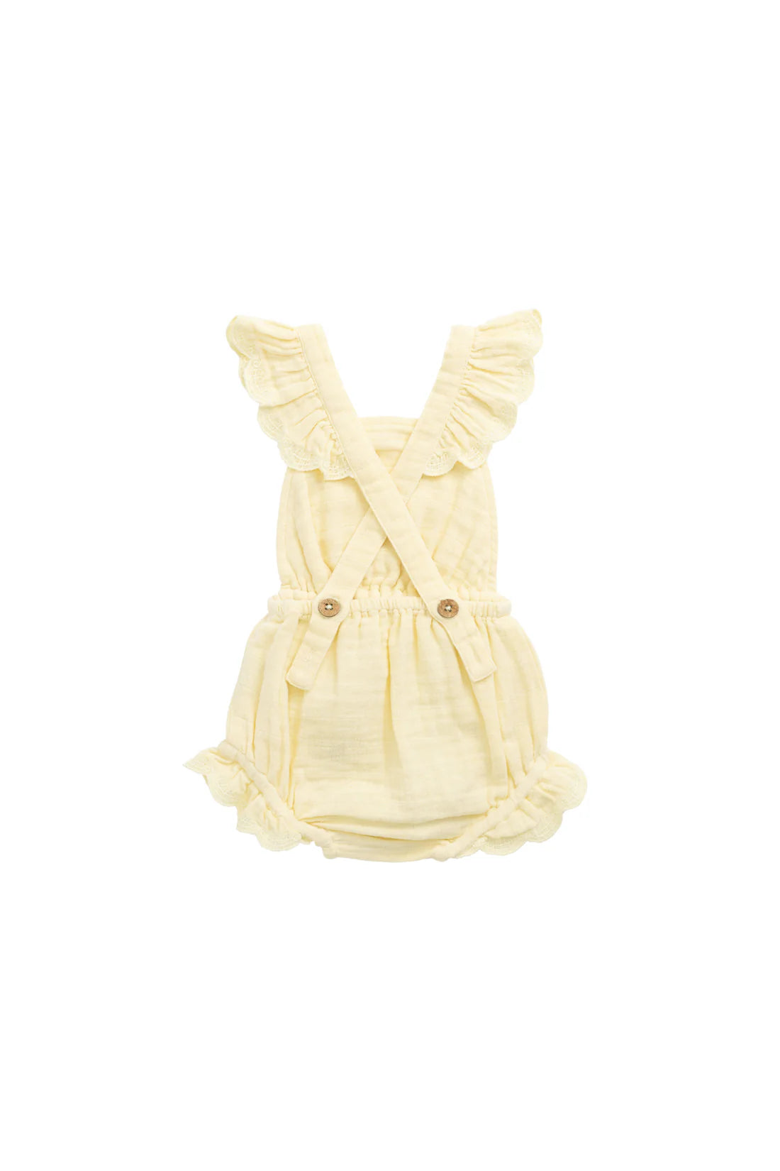 Organic Cotton Muslin Luciana Playsuit - Sunshine | Jamie Kay