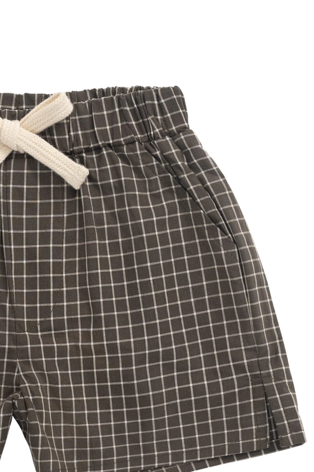 Organic Cotton Silas Short | Coffee Grid | Jamie Kay