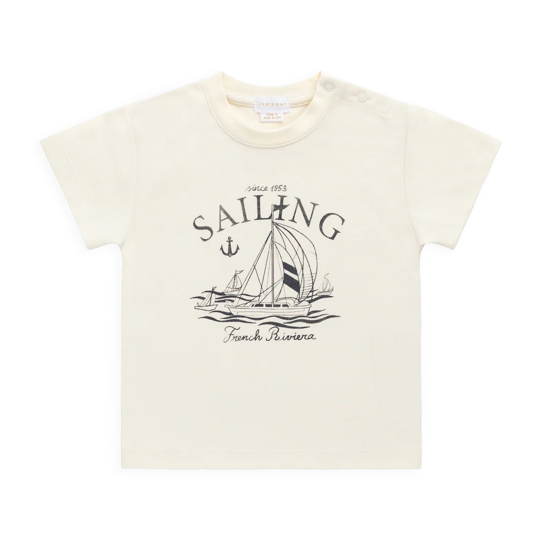 Organic Cotton Bjorn Tee - French Riviera Eclipse | Jamie Kay