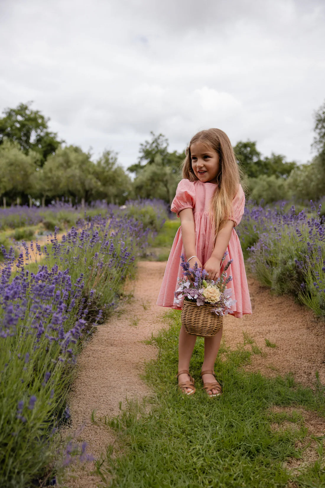 Organic Cotton Frannie Dress - Swiss Pink | Jamie Kay