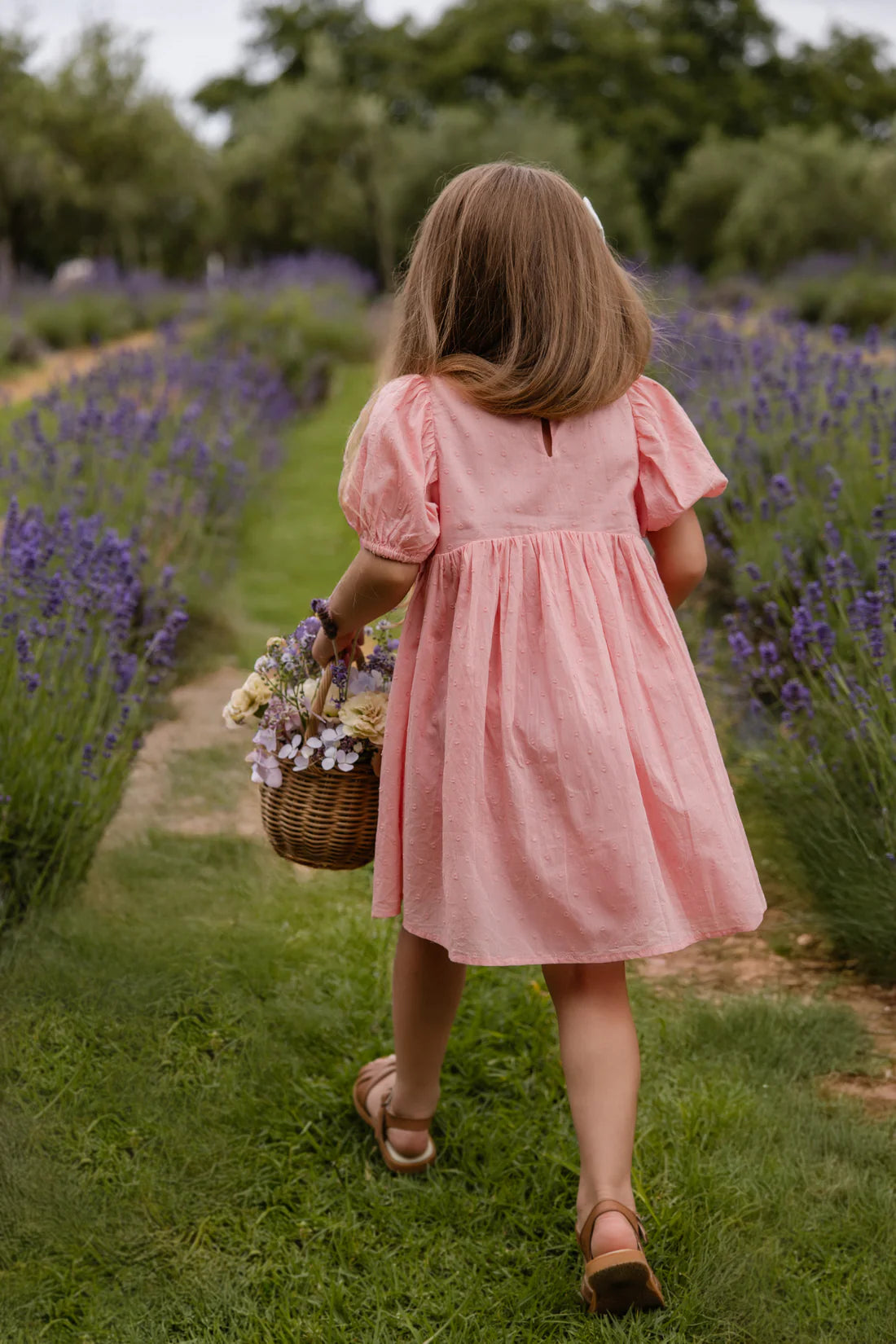 Organic Cotton Frannie Dress - Swiss Pink | Jamie Kay