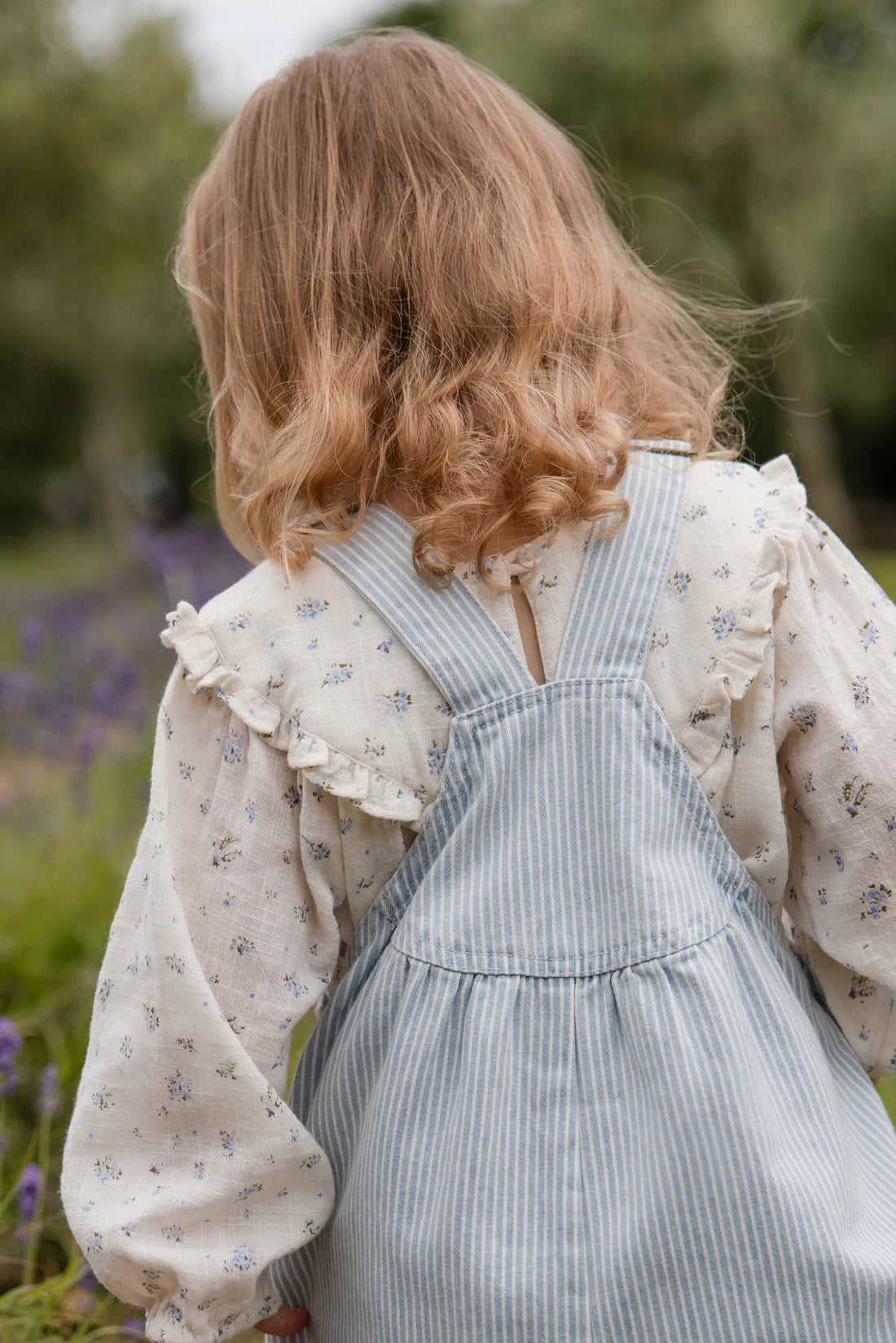 Organic Cotton Nathalie Blouse - Juniper Fields Blue | Jamie Kay