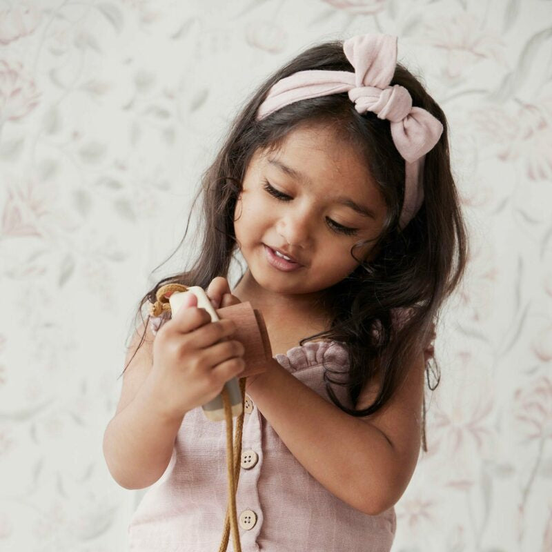 Organic Cotton Muslin Headband - Mauve Shadow | Jamie Kay