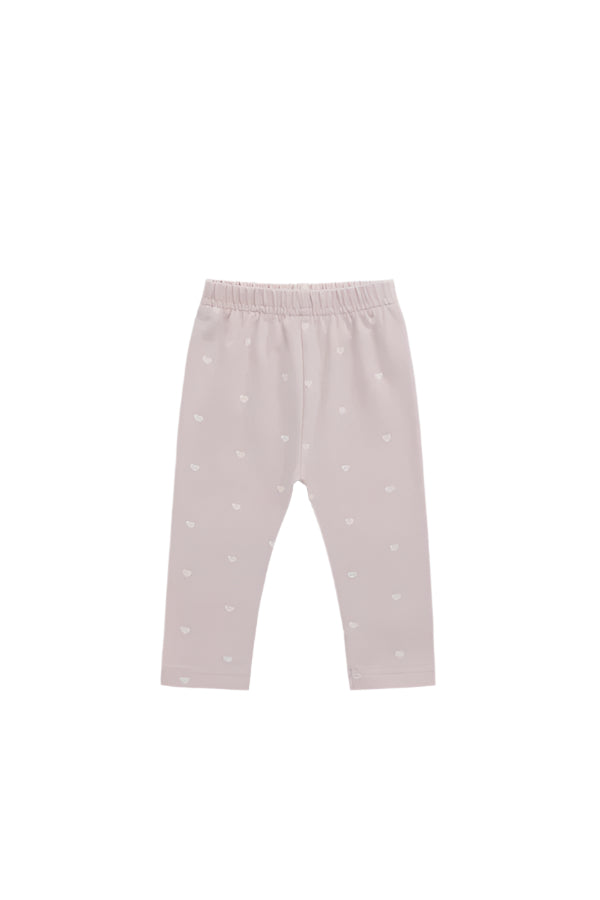 Organic Cotton Everyday Legging - Petite Heart Old Rose | Jamie Kay