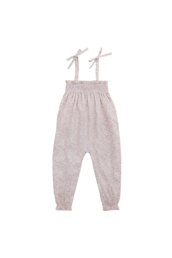 Organic Cotton Summer Playsuit - Chloe Mauve  | Jamie Kay
