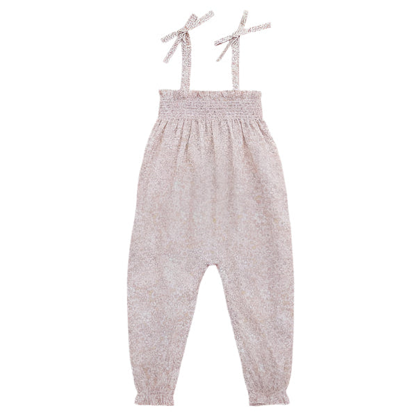 Organic Cotton Summer Playsuit - Chloe Mauve | Jamie Kay