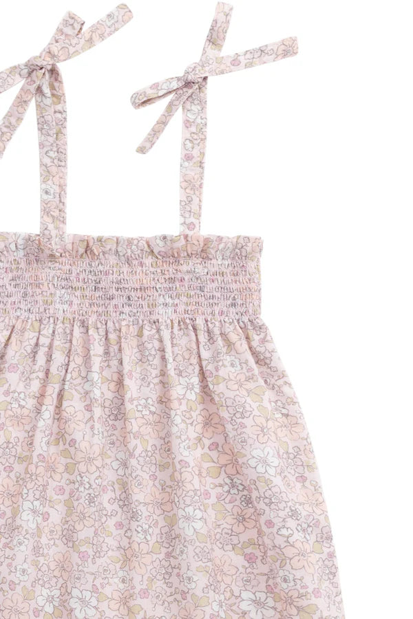 Organic Cotton Summer Playsuit - Chloe Mauve | Jamie Kay