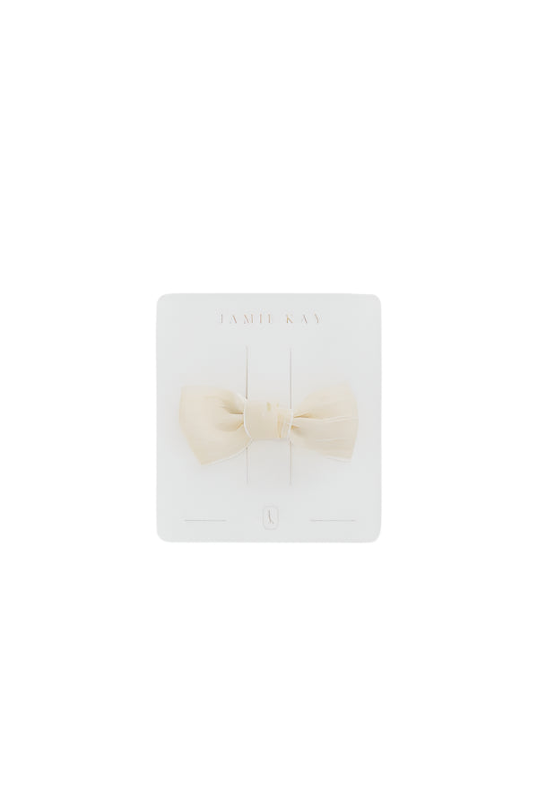 Chloe Gingham Hair Clip - Winter White | Jamie Kay