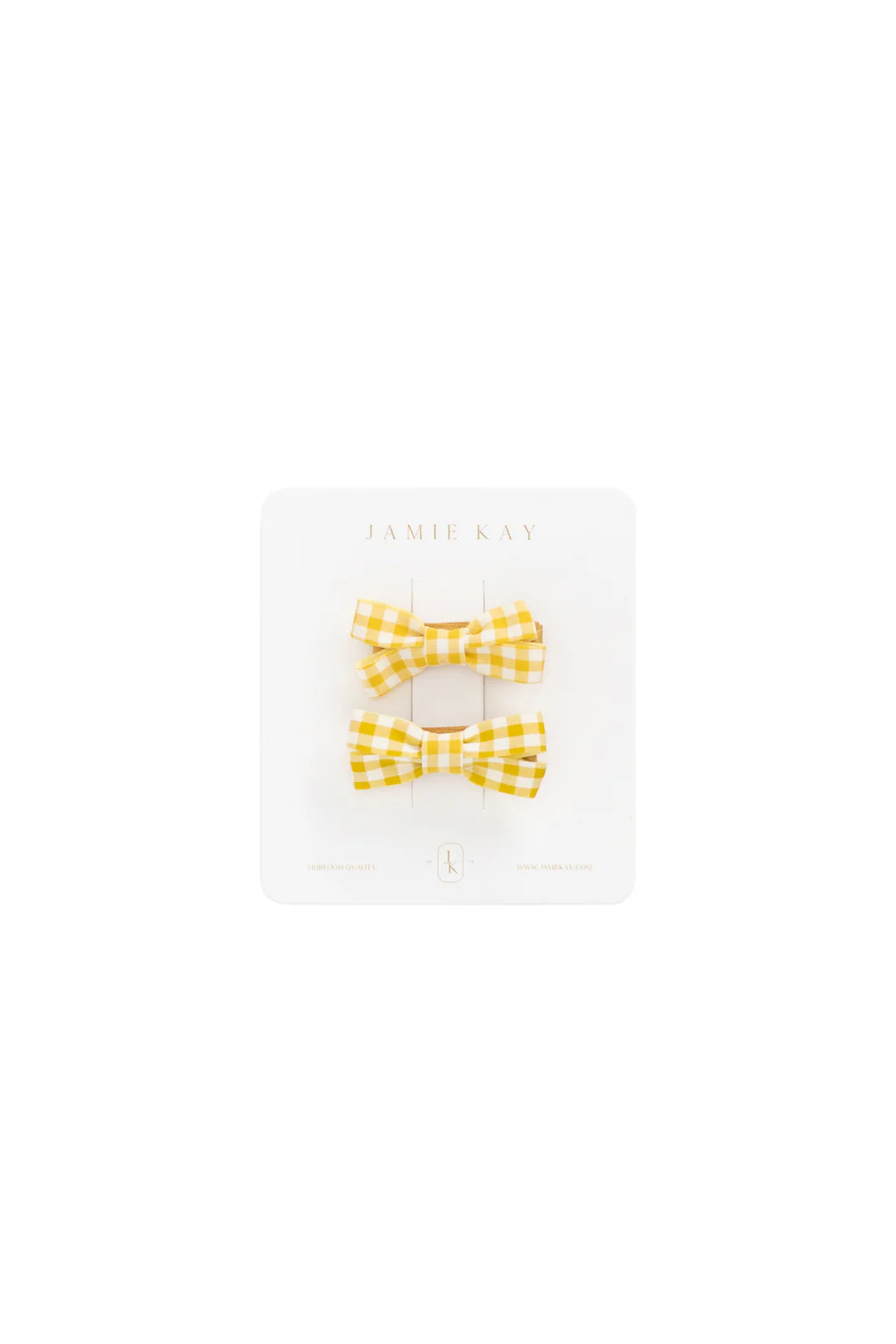 Gracie Gingham Hair Clip Set - Sunshine Yellow | Jamie Kay