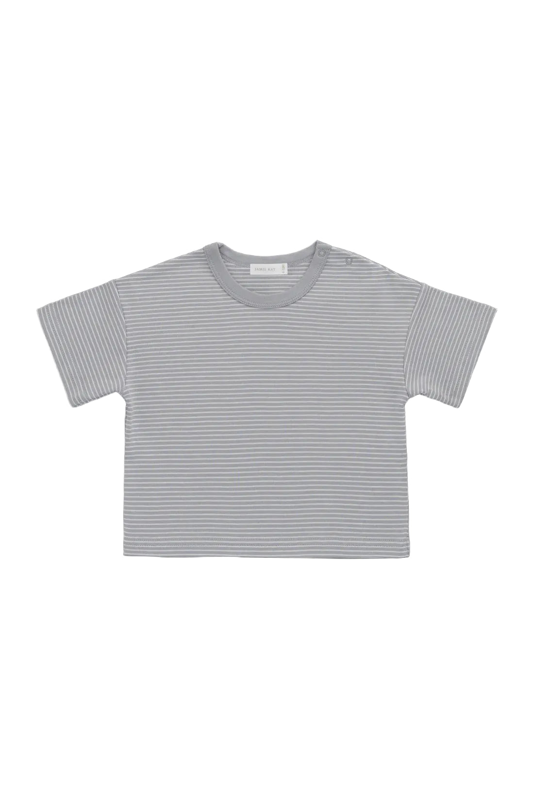 Pima Cotton Wesley Tee - Fine Stripe Missouri/Parchment | Jamie Kay