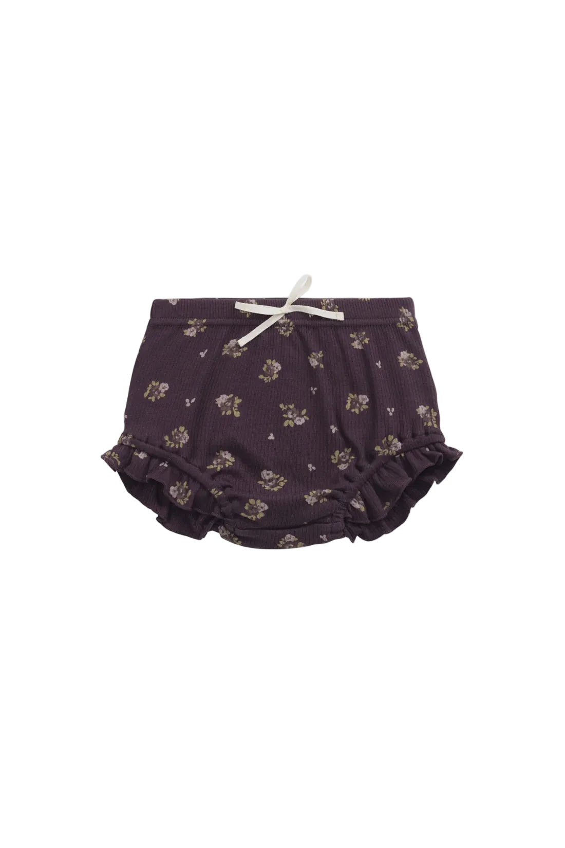 Organic Cotton Fine Rib Frill Bloomer - Petite Fleur | Jamie Kay