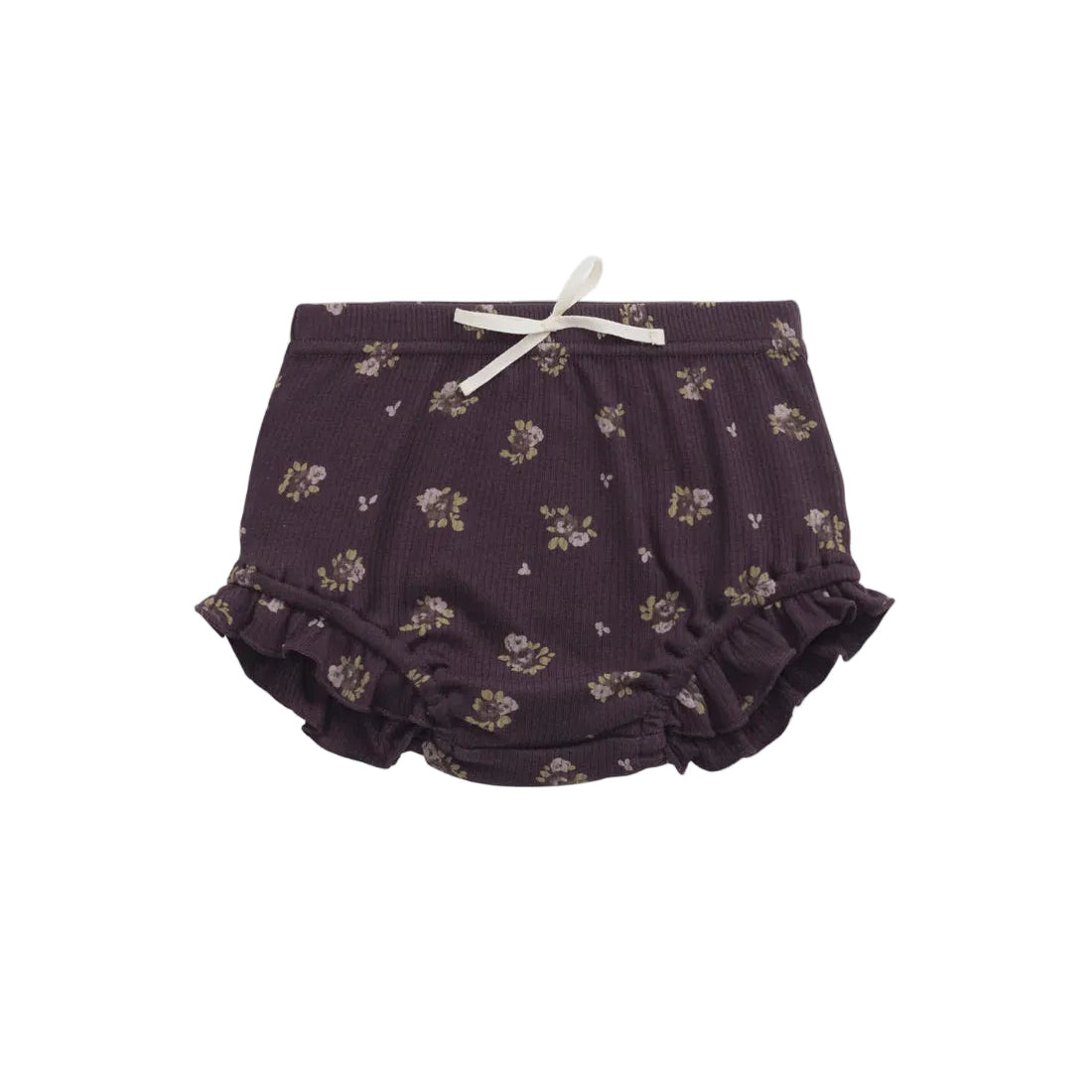 Organic Cotton Fine Rib Frill Bloomer - Petite Fleur | Jamie Kay