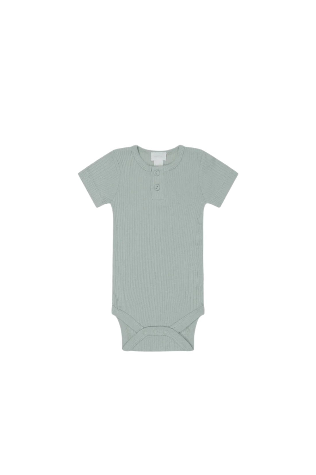 Organic Cotton Modal Darcy Rib Tee Bodysuit - Mineral | Jamie Kay