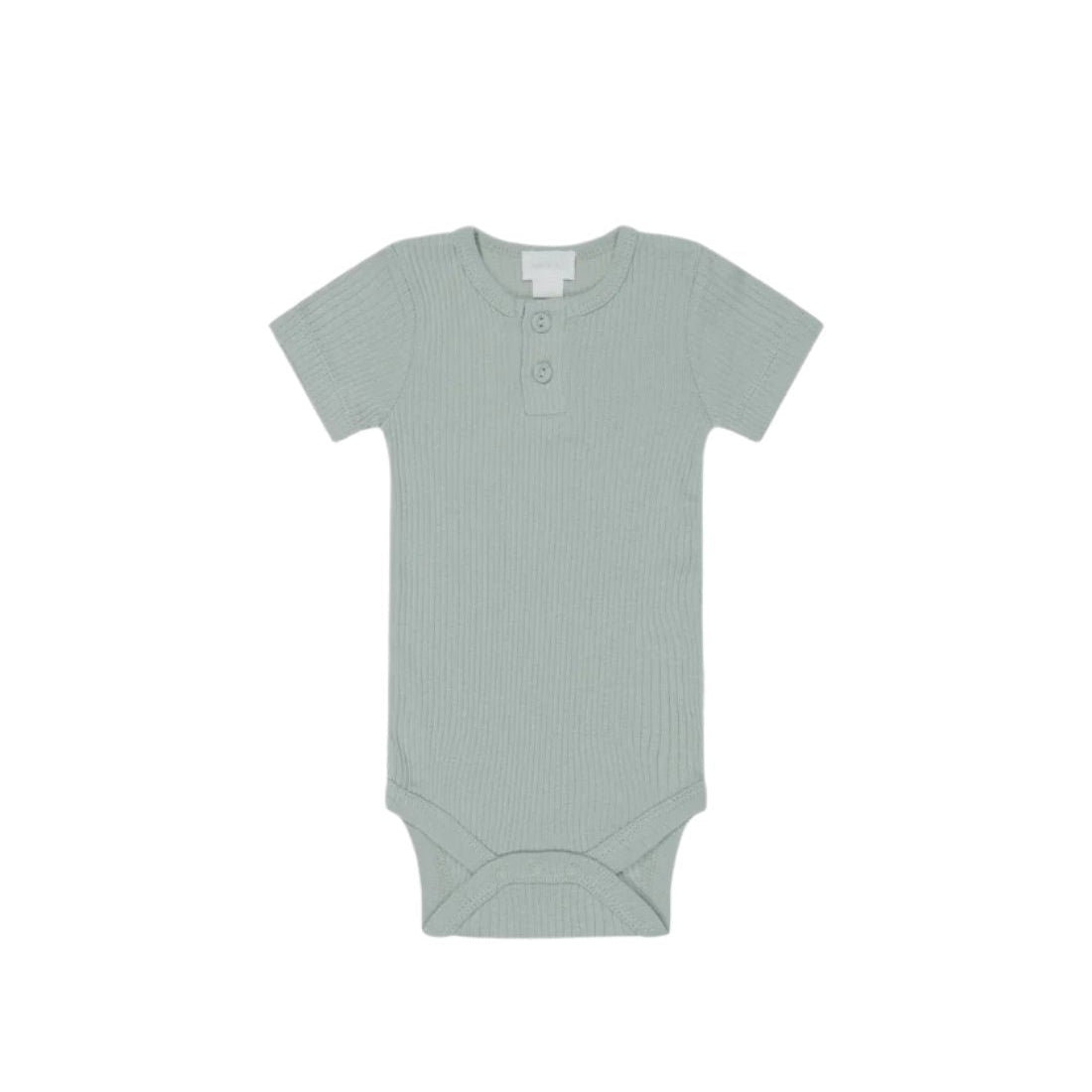 Organic Cotton Modal Darcy Rib Tee Bodysuit - Mineral | Jamie Kay