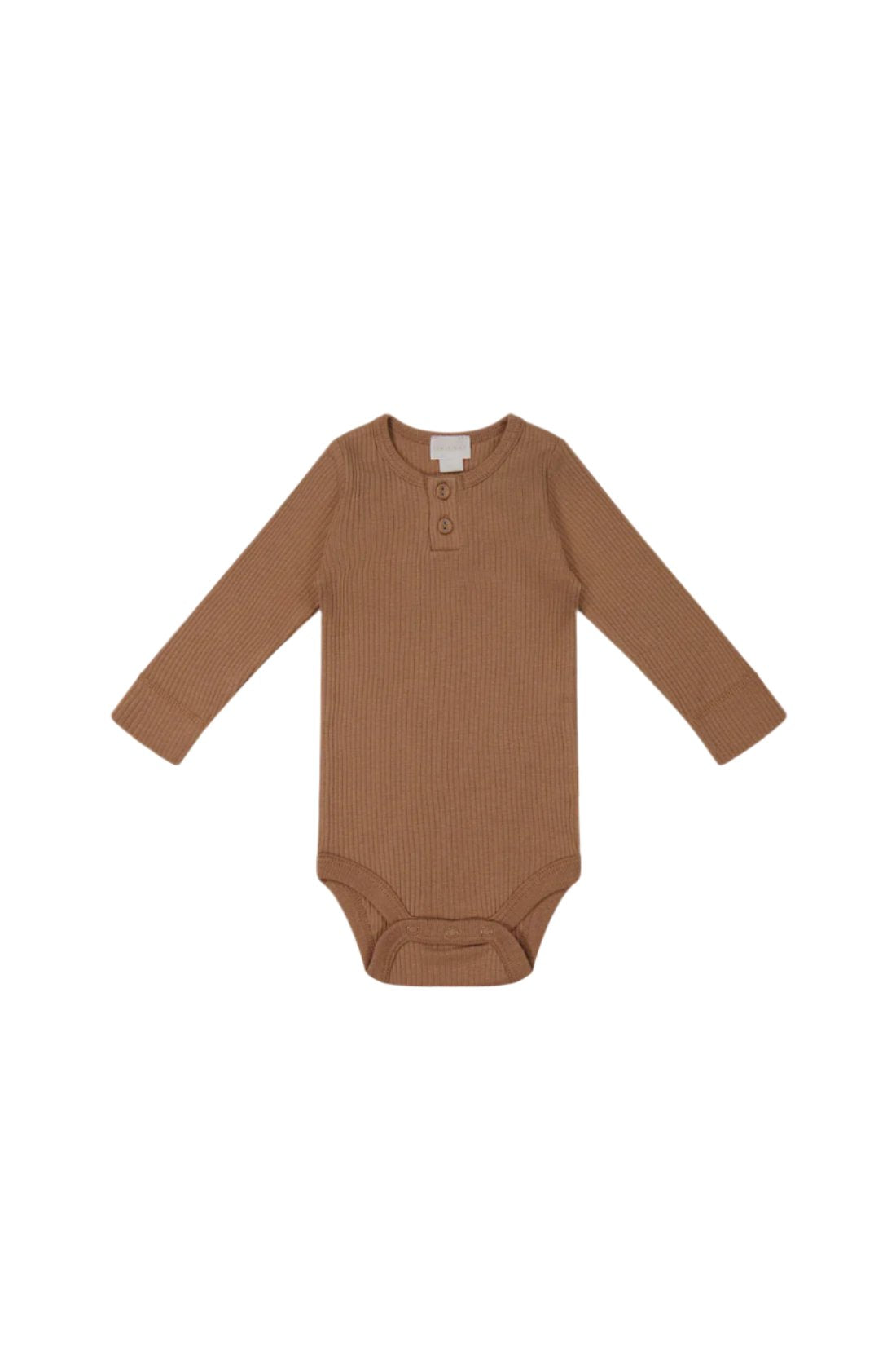 Organic Cotton Modal Long Sleeve Bodysuit - Baker | Jamie Kay